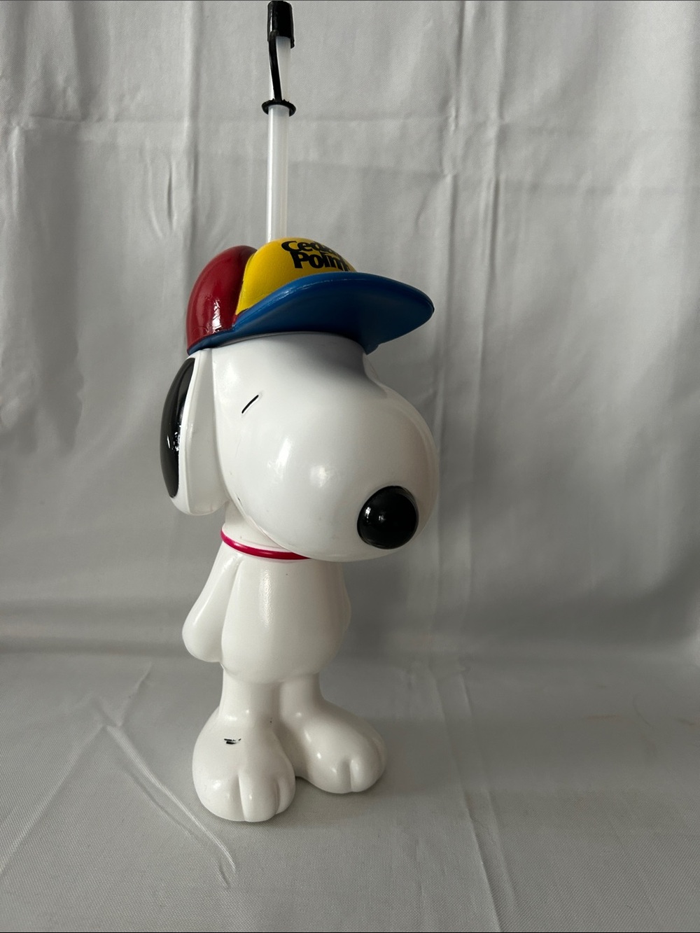 2010 Peanuts Snoopy Cedar Point Souvenir Drink Cup w/ Straw